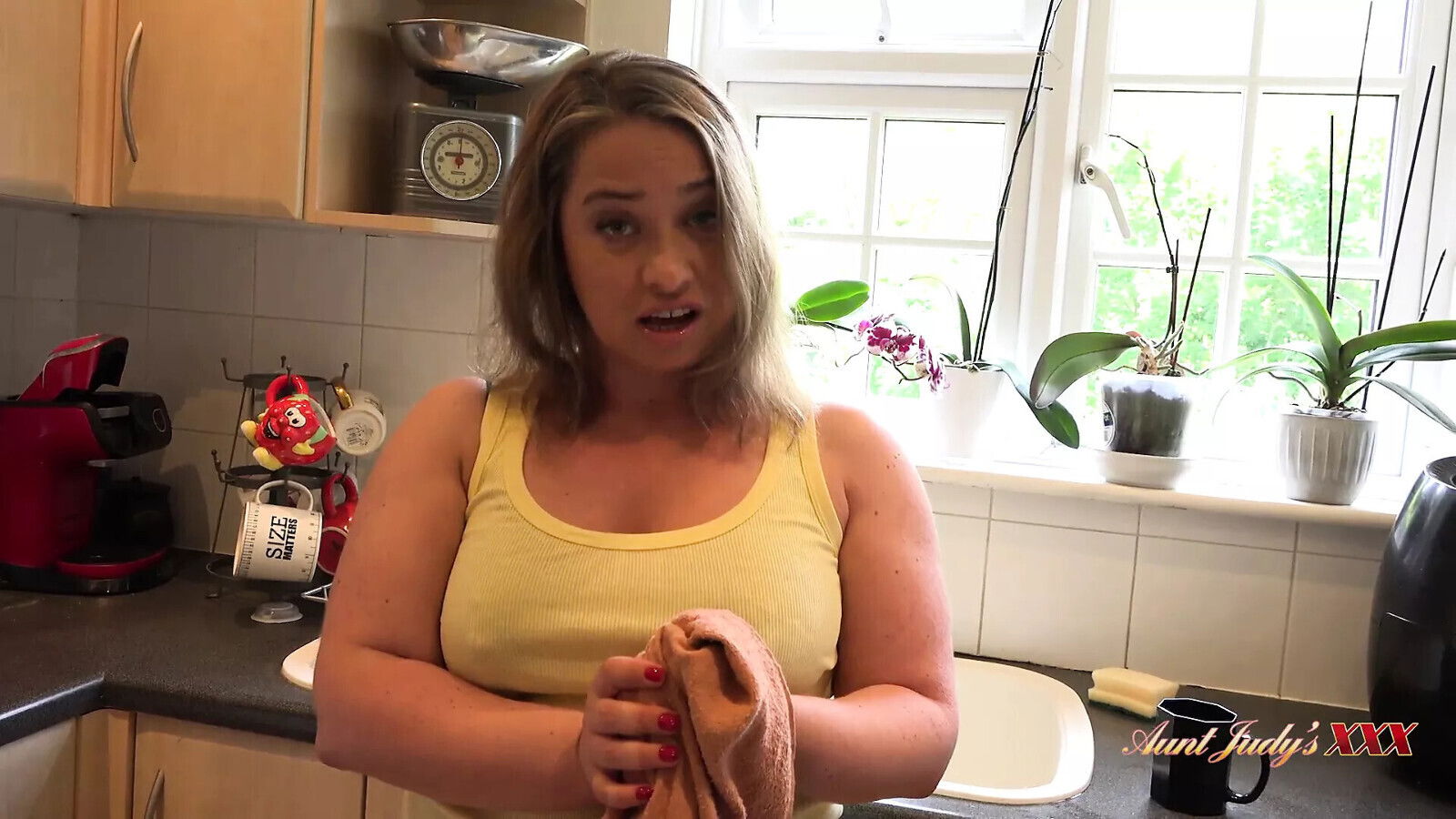 AuntJudysXXX Fucking your Busty Stepmom Olga Kitchen (POV Experience)