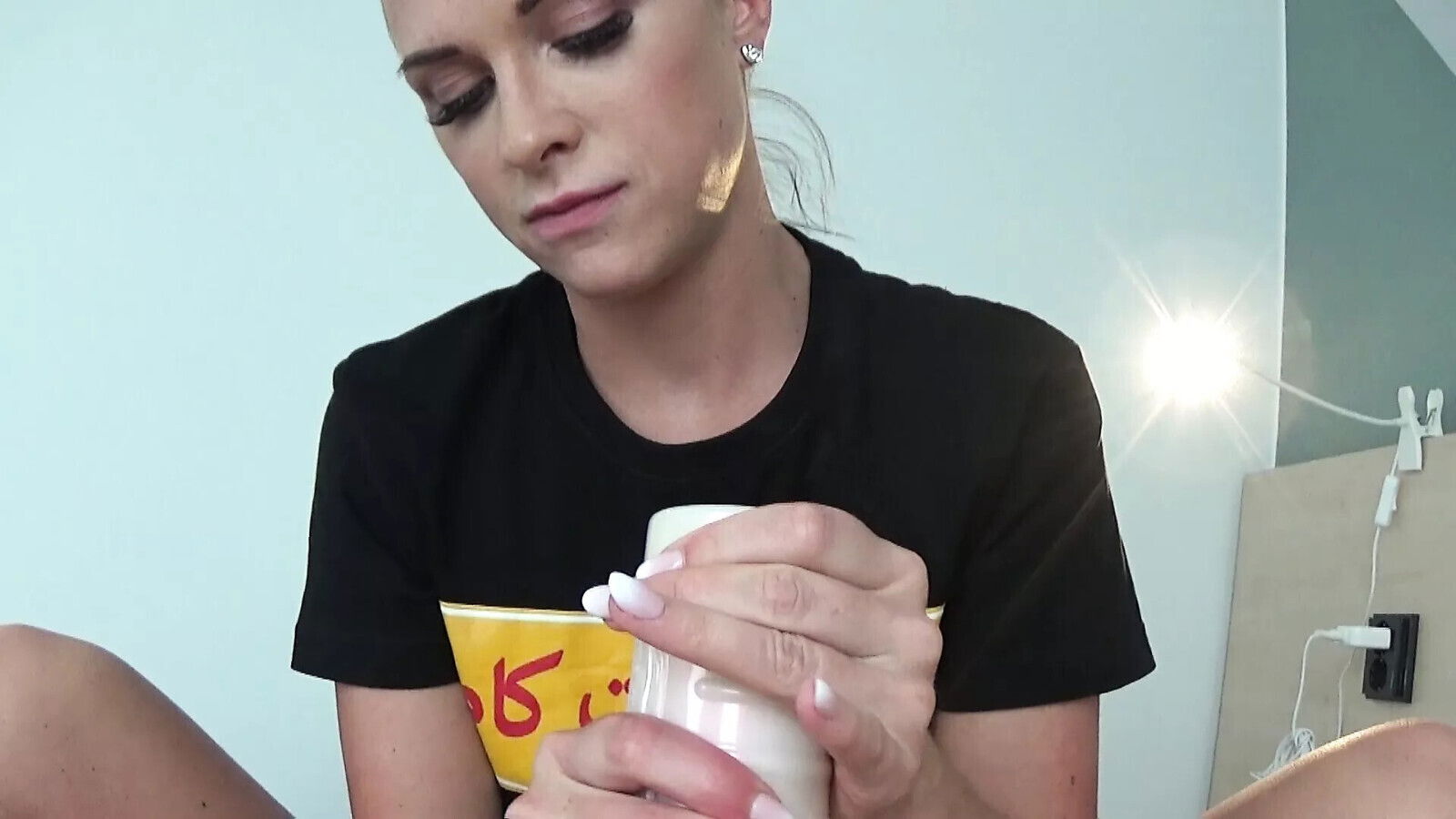 Cheating Wife Make Boyfriend With Favorite Fleshlight Pussy