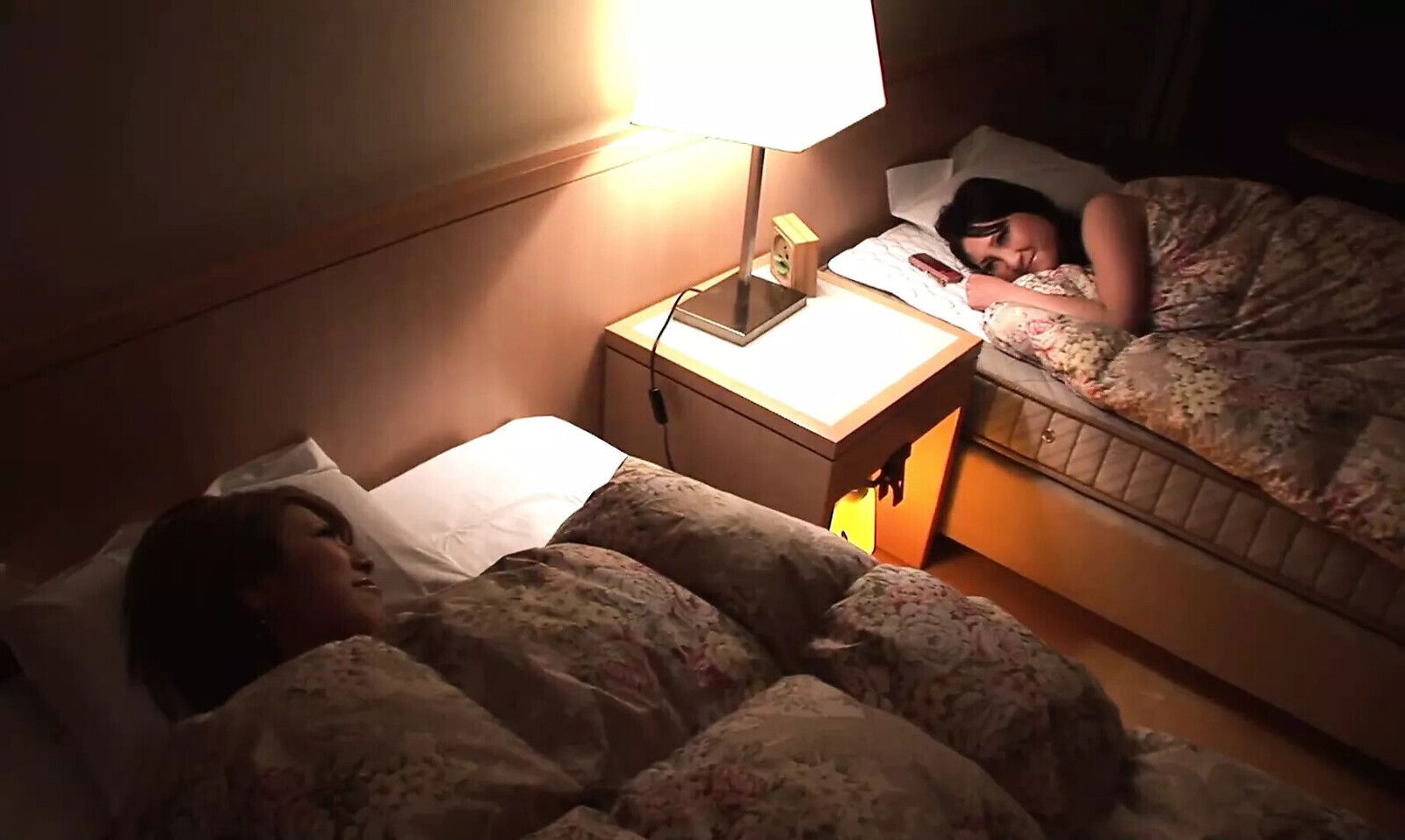 Cute oriental friends share boyfriends