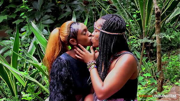 Ebony party queens outdoor lesbian makeout African music festival