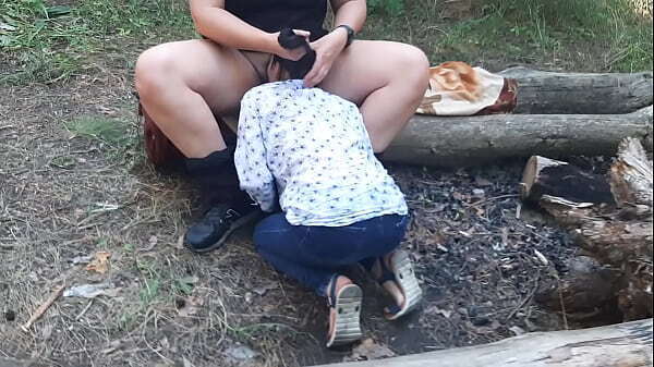 fucked stranger forest mouth Girls orgasm