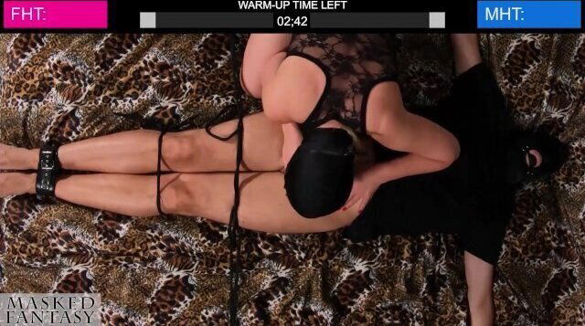 Masked Fantasy Game Part taking tortured post orgasm intense Femdom