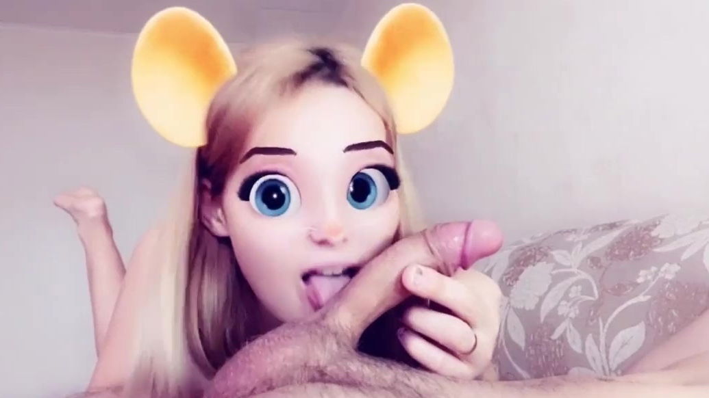 Horny blonde made boyfriend's huge dick explode