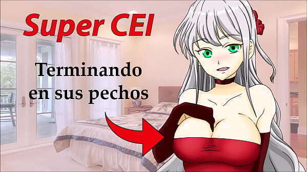 SUPER HENTAI espa&ntilde_ol. Limpiando semen pechos.
