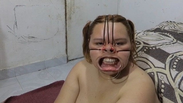 BONDAGE facial GORDITA semen ella