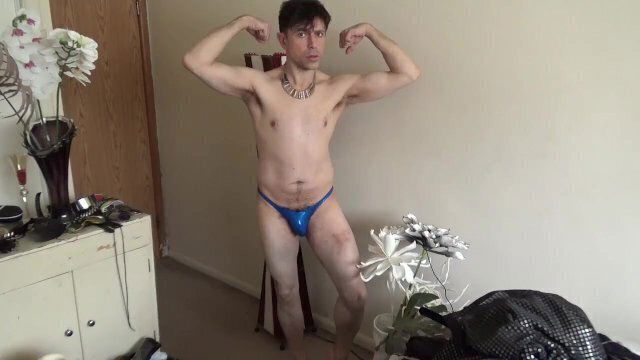 Exotic Pharoah Sweaty Stripdown! Bodybuilder Strip Down! WoWoW!