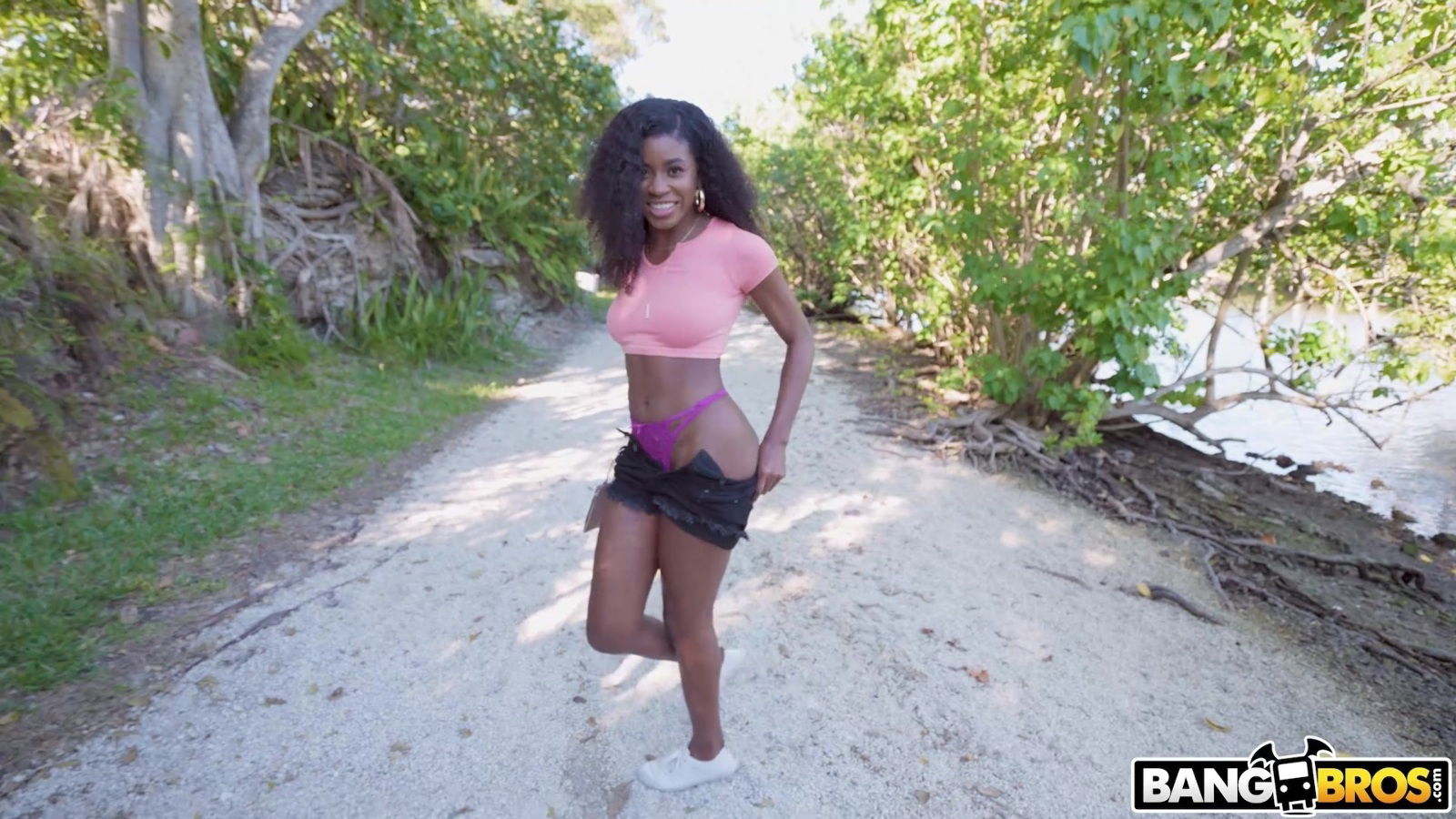 Foxy ebony girl Nicole Kitt shows gets fucked hard