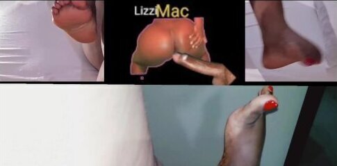 Hot ebony toes curling and groaning. 