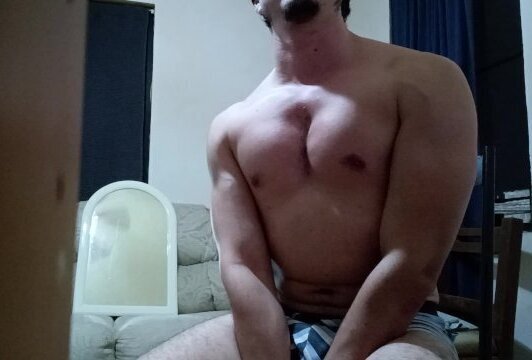 Handsome pecs worship