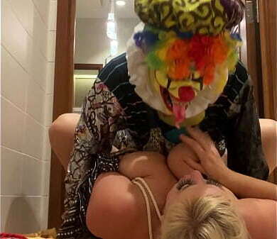 Milf Lovely Sucks Fucks Gibby Clown Public Bathroom