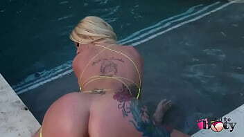 Behind Booty PAWG Paris Banks Oiled Fucked PAWGED
