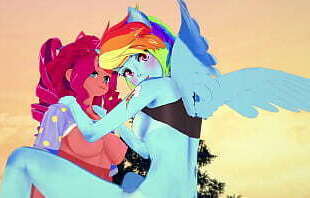 Little Pony Rainbow Dash gets creampied Pinkie