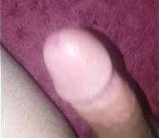 Caressing my oiled dick and cumming on my sex dolls tits