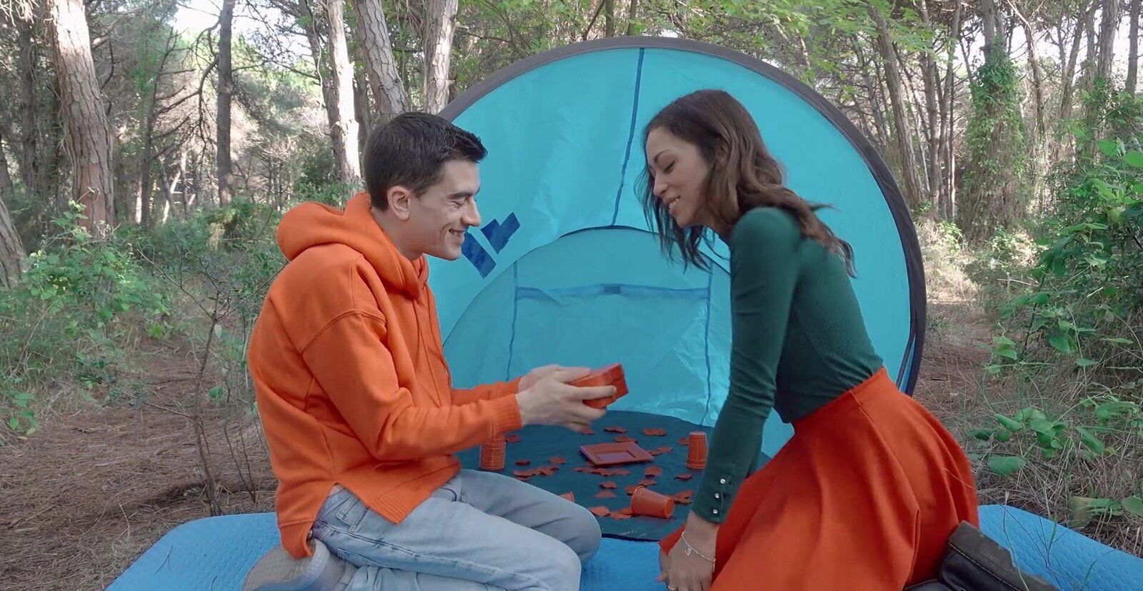 Outdoor fucking forest with brunette Tevez