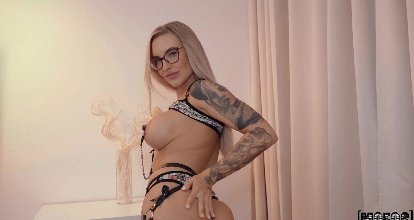 Blonde Vivian Taylor with enjoys during rough