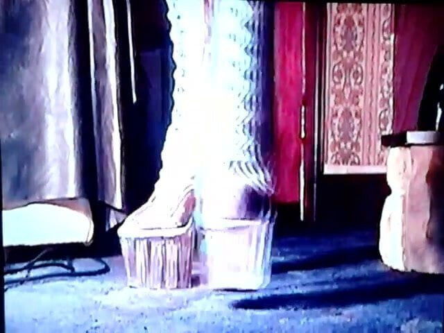 Clear plastic platform boots 