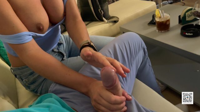 gave blowjob cafe cumshot into mouth... risky like