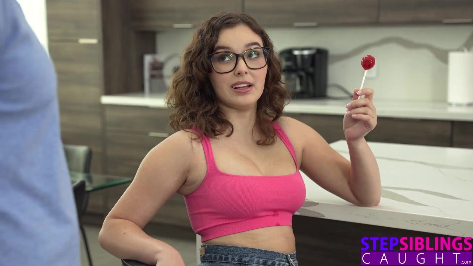 Naughty stepsister wants real mouth instead lollipop Leana Lovings