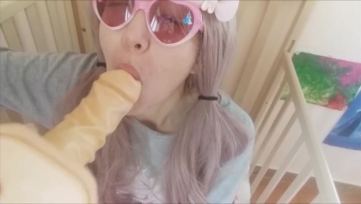 babygirl really insatiable. wants please father sucking hard, does with pacifier