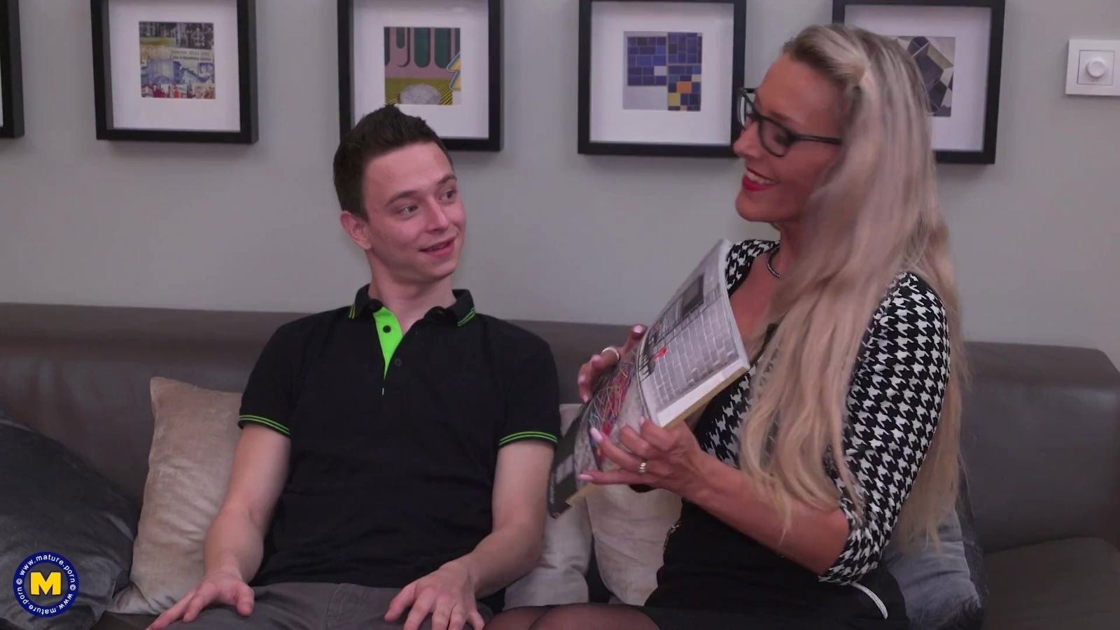 titted MILF Lana Vegas seduced young dick mouth pussy.