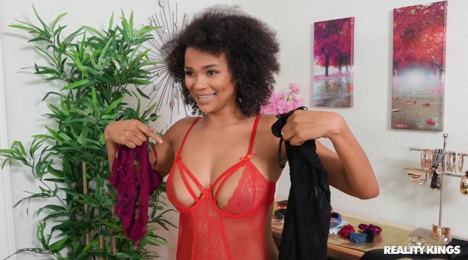 Horny ebony spinner Alina crazy porn story