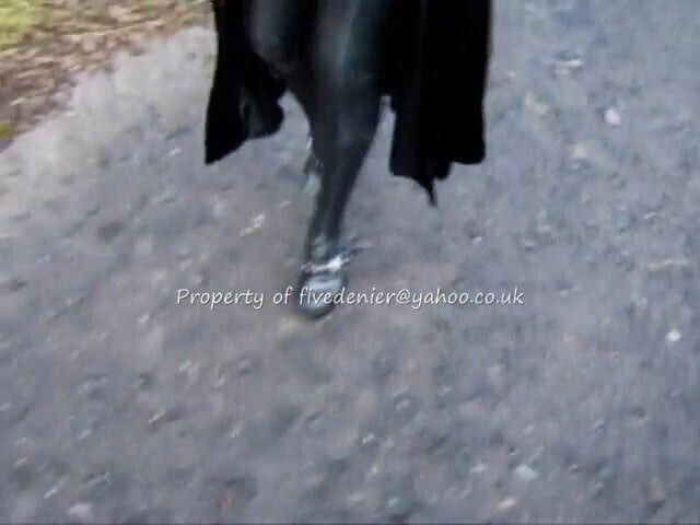 Rubber stockings outdoors Scotland