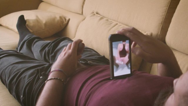 Kinky bear masturbating sofa cuming watching porn videos