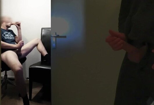 roommate caught masturbating while penetrating himself watching porn