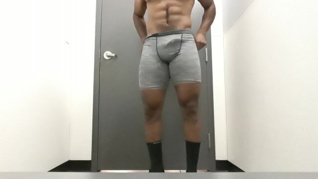 Muscular Male Huge Cumshot Dressing Room