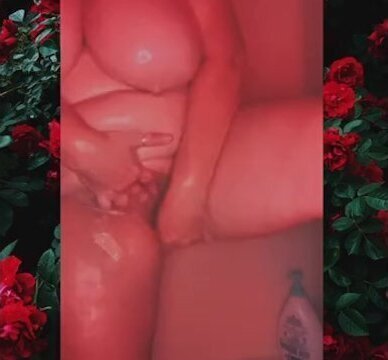 Chubby Latina Stoner smokes cleans soapy body toys.