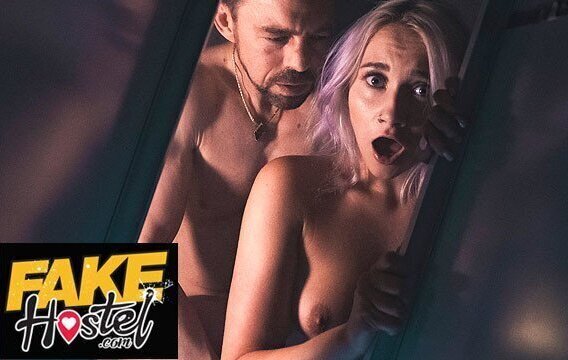 Fake Hostel Haunted Locker Halloween Special with horny teen experiencing massive