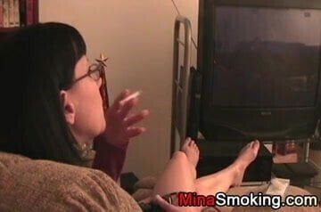 Girlfriend gaming smoking cigarette