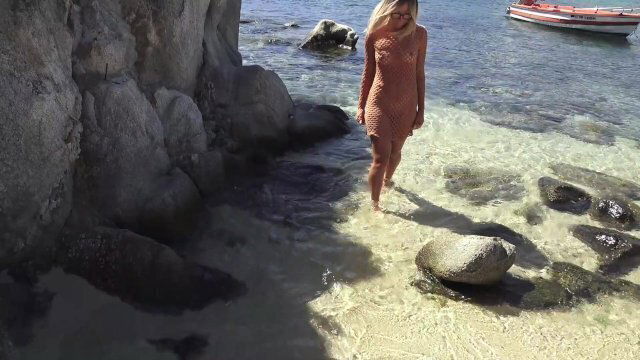 Step masturbates public beach