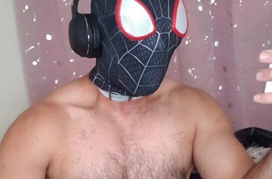 Halloween Spiderman custome cumshot