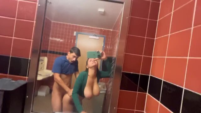 Indian step sister Creampie Whole Foods public bathroom @HaileyRoseVisuals
