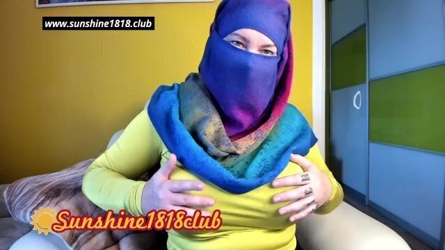 hijab muslim with from Middle East recorded webcam show November