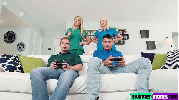 horny stepmoms Joslyn Jane Kate Dee, nurses, exchange their stepsons cocks them extract sample their