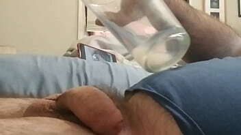 Shot of cum? I jerked off my big dick and shot a big cum load in a glass