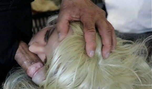 Nasty Doll Slut Sucks Dick with Balls Deep Young Slut Tight Hole MONSTER ROUGH DEEPTHROAT SLUT BITCH -CUMSHOT