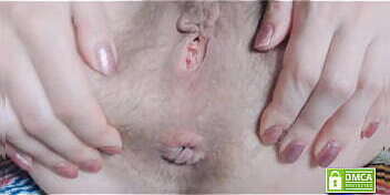 Hairy asshole fingered and farting close up