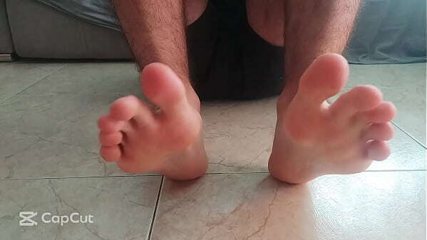 Horny massaging feet. Foot fetish