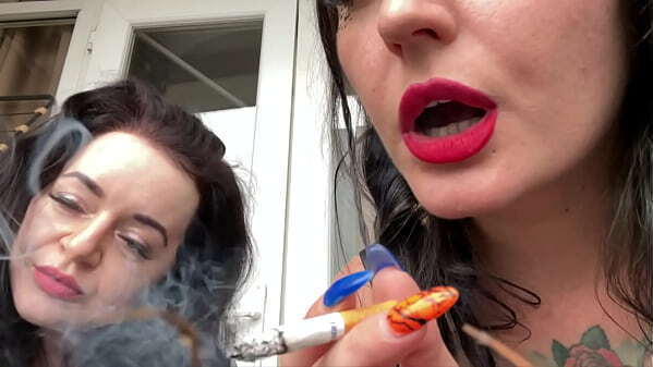 Smoking fetish. fetish cigarette smoke.