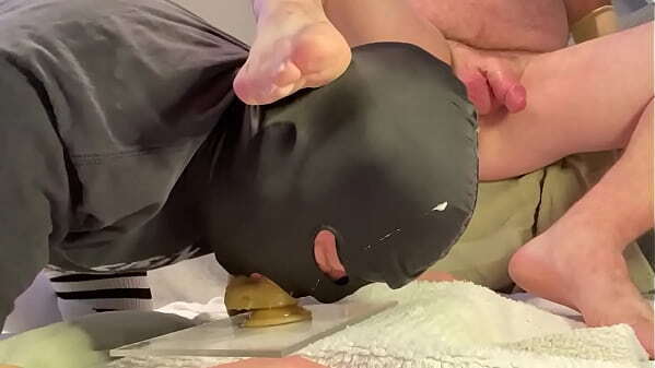 Faggot cocksucker under straight alpha'_s foot