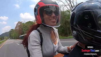 Coffee shop public blowjob and big cock ride for this Asian Euro amateur couple