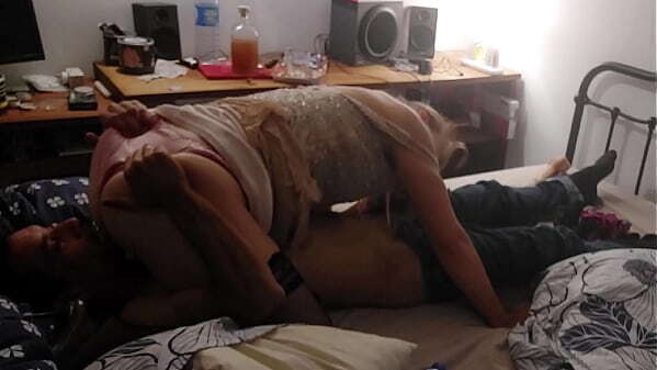 Sexy 1008 French Amateur, DoggyStyle Fuck, Satin Lingerie, Clothed Sex, Blowjob, Mouth