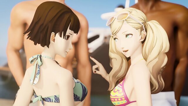 Anne Takamaki Makoto Niijima gets fucked yacht