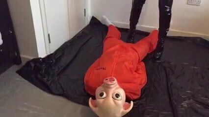 Miss Bang Bang ballbusting Her piggie (slow motion)