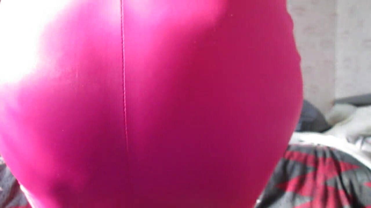 My New Pink Wet Look Dress.