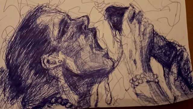 Sensual Finish with Mouthful Ballpoint Freeflow Sketch Full Timelapse [Artwork#3]