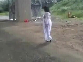 Linda - White see-thru gown